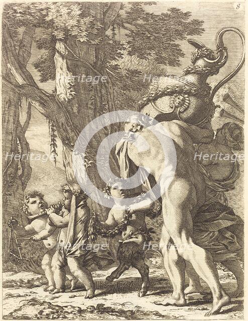 Bacchanal with Figures Carrying a Vase, 1650s. Creator: Michel Dorigny.