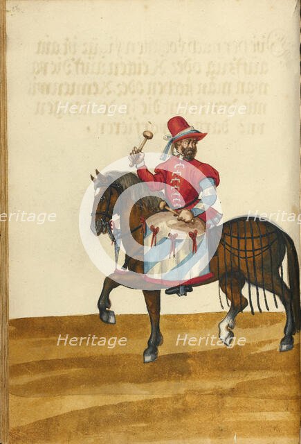 A Horseman with a Drum, about 1560-1570. Creator: Unknown.