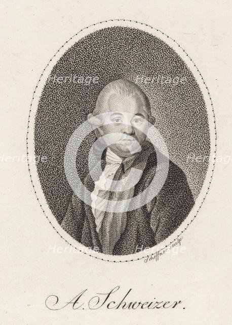 Portrait of the Composer Anton Schweitzer (1735-1787) , 1785. Creator: Scheffner, Johann Gottfried (1765-1825).
