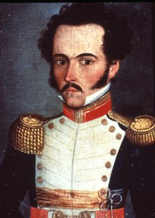 Simon Bolivar 'El Libertador' (1783-1830), soldier and hero of the American Revolution.