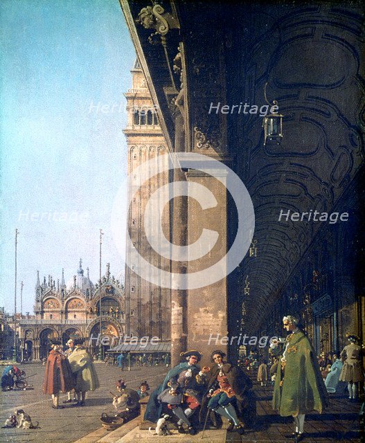 'Piazza San Marco and the Colonnade', 1756. Artist: Canaletto