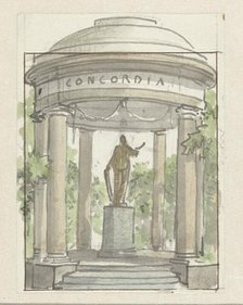 Design for a temple of concord, c.1752-c.1819.  Creator: Unknown.