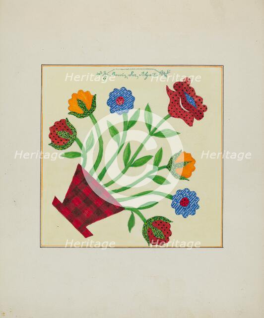 Pieced Autograph Quilt (1 Square), c. 1936. Creators: Cornelius Christoffels, Margaret Linsley.