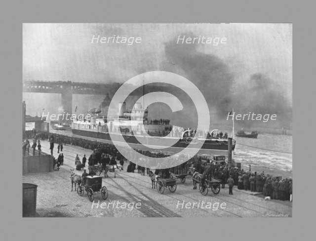 HMS Victoria at Newcastle-On-Tyne, c1887 . Artist: M Aunty.