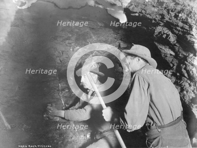 Hard rock miners, 1916. Creator: Unknown.