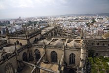 Cathedral and city, Seville, Andalusia, Spain, 2007. Artist: Samuel Magal