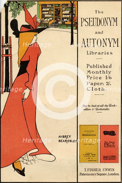 The Pseudonym & Autonym Libraries, 19th century. Artist: Aubrey Beardsley