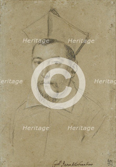 Portrait of Cardinal Pietro Aldobrandini, early 17th century. Artist: Ottavio Mario Leoni.