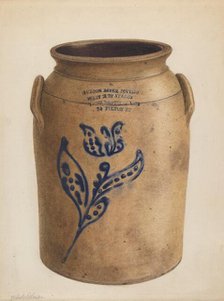 Jar, c. 1937. Creator: Yolande Delasser.