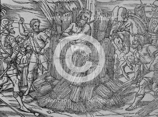 'The burning of maister Hierome of Prage', (c1563). Creator: Unknown.