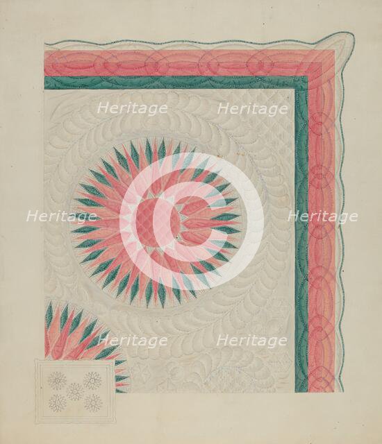 Quilt, c. 1937. Creator: Therkel Anderson.