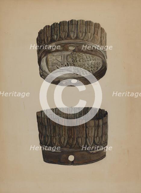 Cake Mold, c. 1941. Creator: Genevieve Jordan.