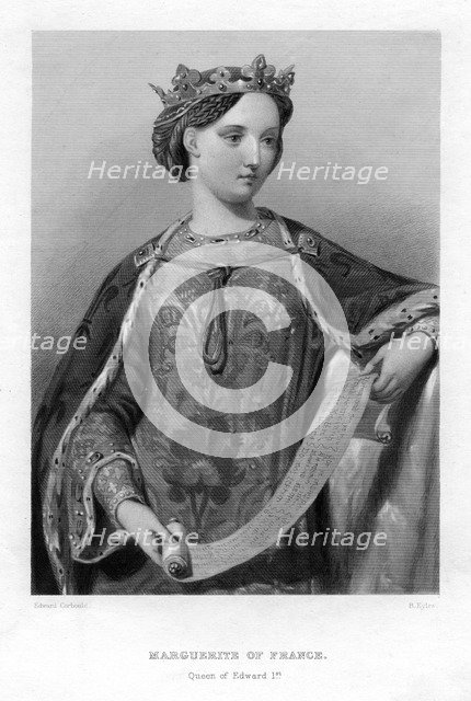 Marguerite of France, Queen of King Edward I of England.Artist: B Eyles