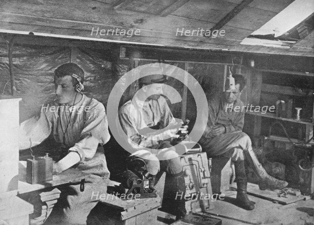 'A French telephone post', 1915. Artist: Unknown.