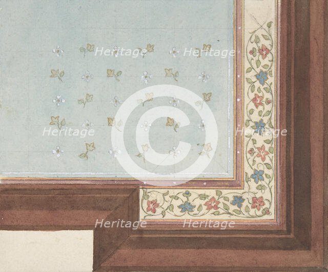 Design for Ceiling, Hôtel Hope, 1867. Creators: Jules-Edmond-Charles Lachaise, Eugène-Pierre Gourdet.
