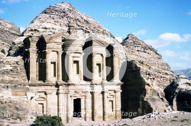 Ad Deir Monastery at Petra, c20th century. Artist: CM Dixon.