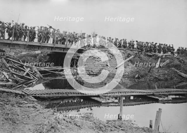 British military bridge, Flanders, 5 Aug 1917. Creator: Bain News Service.