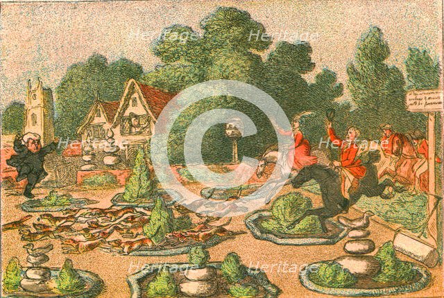 ''Old Fashioned Sporting Pictures, and the Road to Bygone Days; The Enraged Vicar, or Fox Hunting ve Creator: Unknown.
