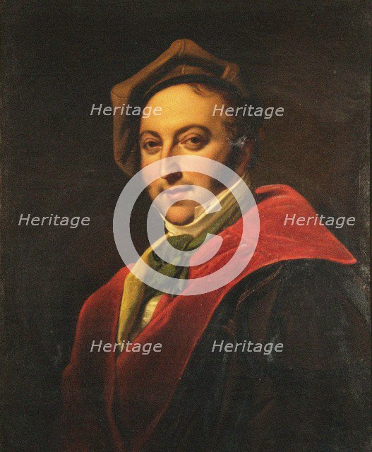 Portrait of the composer Gioachino Antonio Rossini (1792-1868). Creator: Anonymous.