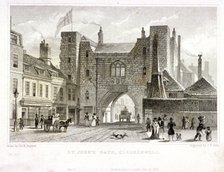 'St John's Gate, Clerkenwell', London, 1829. Artist: James B Allen