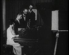 Radio Performers Playing Music and Singing, 1922. Creator: British Pathe Ltd.