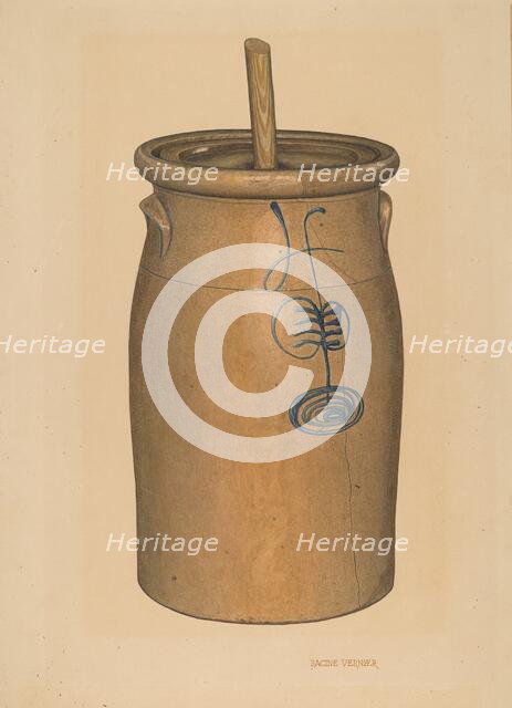 Churn, c. 1940. Creator: Racine Vernier.