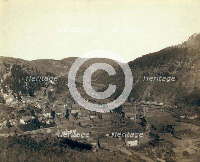 Deadwood, [SD] from Mrs Livingston's Hill, between 1887 and 1892. Creator: John C. H. Grabill.