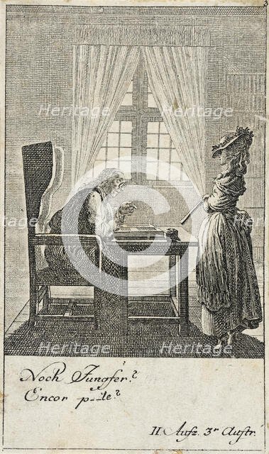 Plate 3 for C. L. Bretzner's 'The Marriage Broker', 1784. Creator: Daniel Nikolaus Chodowiecki.