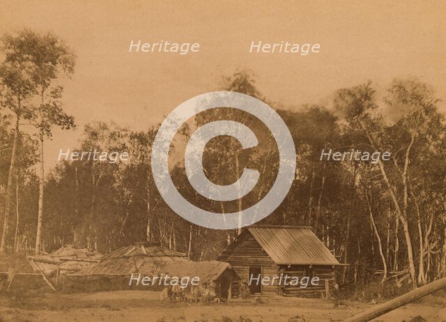 Original Dwellings of the Settlers on Sakhalin Island in the Tymovskoye District, 1880-1899. Creator: Innokenty Ignatievich Pavlovsky.