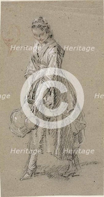 Study of a Young Woman with a Watering Jug, n.d. Creator: Nicolas Lancret.