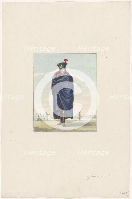Officer in cape, 1830-1831.  Creator: Anon.