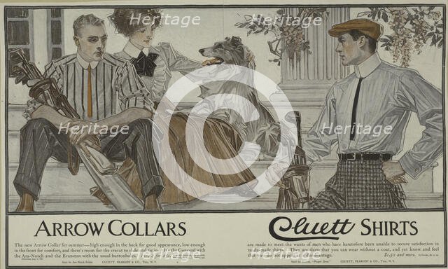 Arrow collars. Cluett shirts., c1895 - 1917. Creator: Unknown.