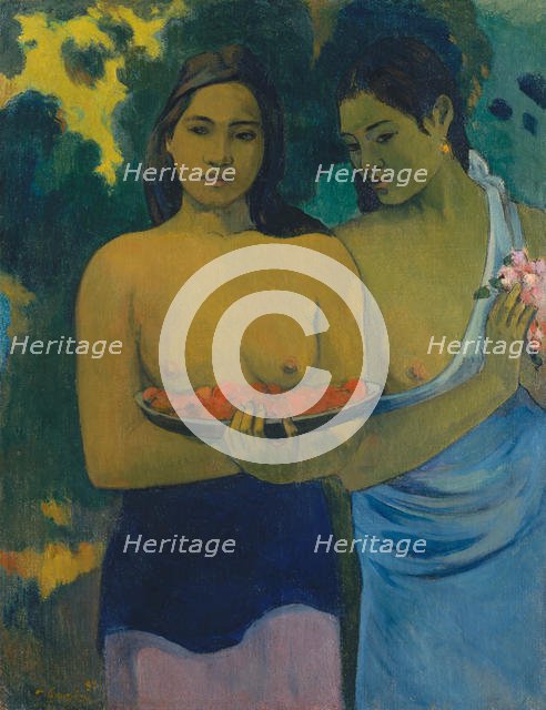 Two Tahitian Women, 1899. Creator: Paul Gauguin.