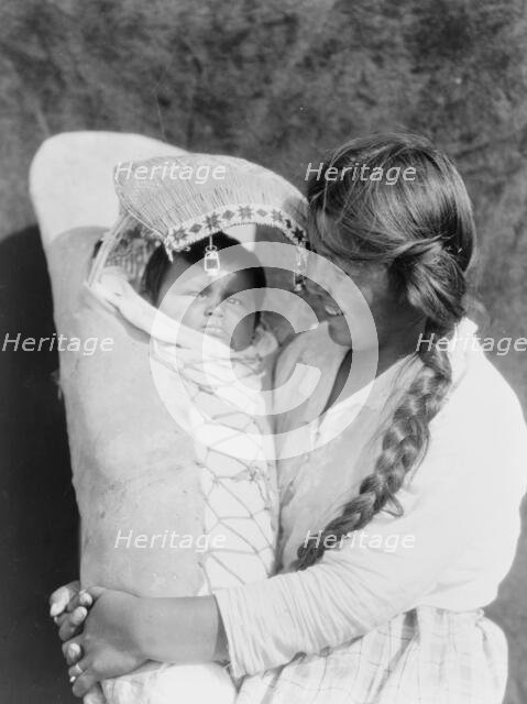 Achomawi mother and child, c1923. Creator: Edward Sheriff Curtis.