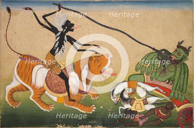 Kali Attacking Nisumbha, c. 1740. Creator: Unknown.