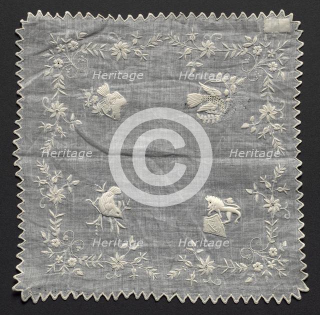 Handkerchief, 1800s. Creator: Unknown.