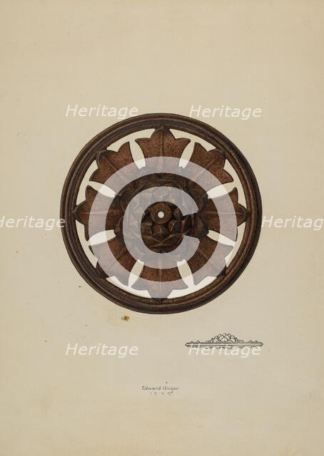 Perforated Rosette, 1938. Creator: Edward Unger.