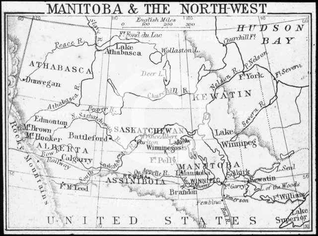 Map of Manitoba and the Northwest, Canada, c1893. Artist: George Philip & Son Ltd