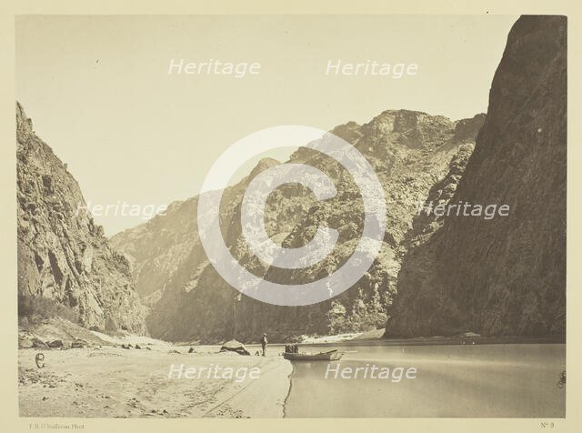 Black Cañon, looking above from Mirror Bar, 1871. Creator: Tim O'Sullivan.