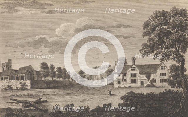 A View of the Ruins of the Archiepiscopal Palace and of the Church of Wrotham in Kent, 1777-1790. Creator: John Bayly.