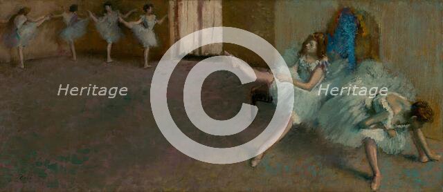 Before the Ballet, 1890/1892. Creator: Edgar Degas.