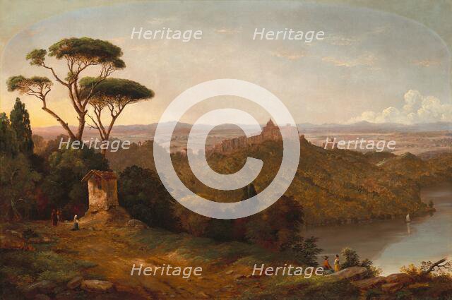 Castle Gondolfo, Lake Albano, Italy, 1852. Creator: Christopher Pearse Cranch.