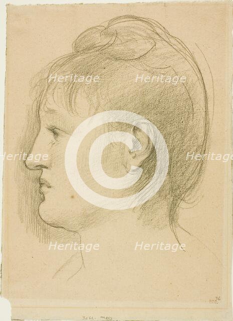 Head of a Woman, c. 1890. Creator: Pierre Puvis de Chavannes.