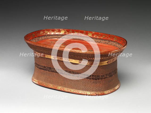Footed Tray with Figures in a Landscape, early 17th century. Creator: Unknown.