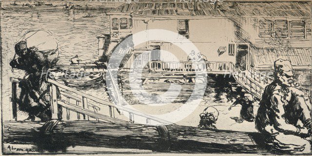 'Washing Boat', 1915. Artist: Auguste Lepere.