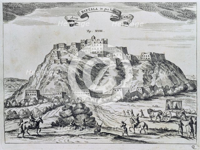 View of the city of Lhasa, capital of Tibet, engraving in 'China Monumentis', published in Amster…