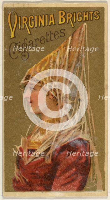 From the Girls and Children series (N64) promoting Virginia Brights Cigarettes for Allen &..., 1886. Creator: Allen & Ginter.