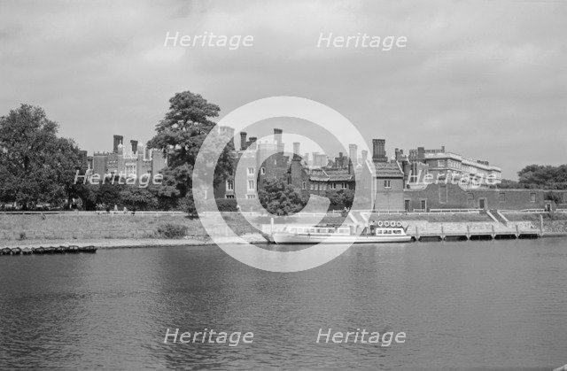 Hampton Court Palace, viewed from the south bank of the River Thames, c1945-c1965. Creator: SW Rawlings.