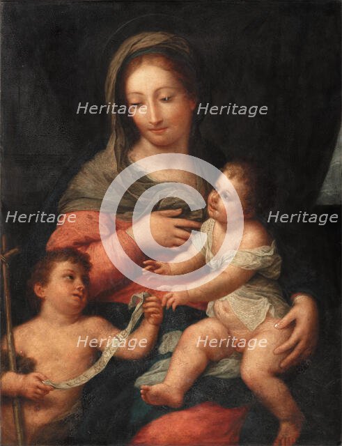 Madonna and Child with the Young Saint John the Baptist, probably late 18th century. Creator: Manner of Carlo Maratta (1625-1713).