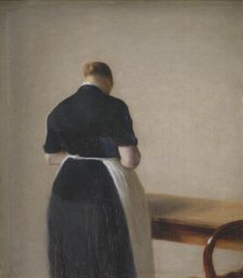 Woman seen from the Back;Figure of a Woman, 1888. Creator: Vilhelm Hammershøi.